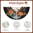thumbnail image 3 of Rateoe Flower Horn Skull Pattern Christmas Tree Skirt with Ties , Christmas Tree Decorations, Farmhouse Christmas Decor Xmas Holiday Decorations-30", 3 of 6