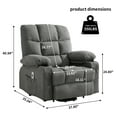 thumbnail image 3 of Lift Recliner Chair, 23.6 in Wide Large Power Lift Chair Recliner for Elderly, Electric Lift Recliner for Living Room with Heat and Massage, Cup Holders and Side Pocket, Gray, 3 of 11