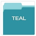 thumbnail image 4 of TiaGOC Two-Tone Color File Folders, Letter Size, 1/3 Cut, Teal, 100 Per box (152 1/3 TEA), 4 of 7