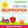 thumbnail image 2 of Equate Children's Ibuprofen Oral Suspension, 100 mg, Berry Flavor, Ages 2 to 11 Years, 4 fl oz, Compare to Children's Motrin® Active Ingredient, 2 of 10