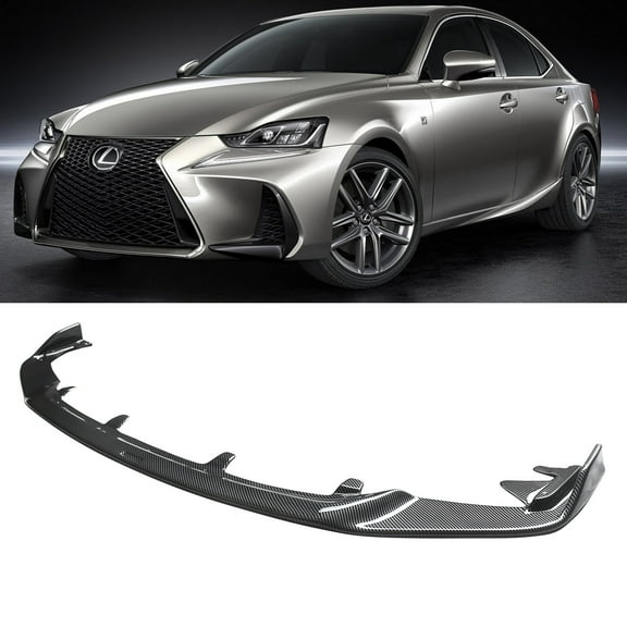 NINTE Front Bumper Lip for Lexus IS250 2017-2020 AR Style Carbon Fiber Coating