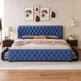 thumbnail image 2 of Kacho Queen Size Half Self-Close and Open Murphy Bed Cabinet Space-Saving Bed Perfect for Guest Room, for Bed Room, Guest Room, Home Office, Rustic White, 2 of 8