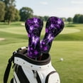 thumbnail image 3 of Yuyamidu Purple Butterfly Golf Club Head Cover Purple Flowers Golf Head Cover Fit Well for Driver or Fairway Wood Golf Club, Stylish Protection for Your Clubs for Women, 3 of 7