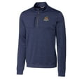 thumbnail image 2 of Men's Cutter & Buck  Navy Toledo Mud Hens Big & Tall Stealth Heathered Quarter-Zip Pullover Top, 2 of 3
