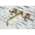 thumbnail image 2 of Kingston Brass KS6023BEX Essex Two-Handle Wall Mount Roman Tub Faucet, Antique Brass, 2 of 7