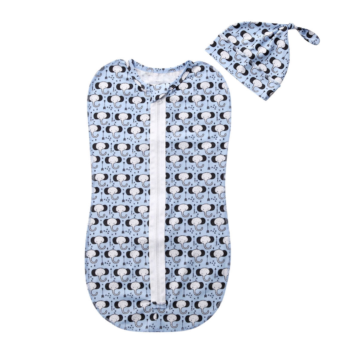 Emmababy Newborn Baby Cotton Zipper Swaddle Blanket Wrap Sleeping Bag Sleepsacks 06M