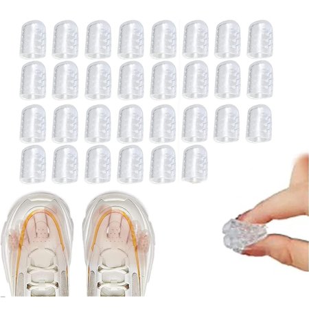 Silicone Anti-Friction Toe Protectors,Toe Guards for Feet,Clear Breathable Silicone Toe Caps Toe Sleeve Protectors for Ingrown Toenails,Corns,Calluses,Blisters (30Pcs)