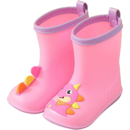 

QWZNDZGR Babys Rain Boots Children Waterproof Shoes for Boy Lightweight Rain Boots for Boys and Girls Easy-on Raining Shoes
