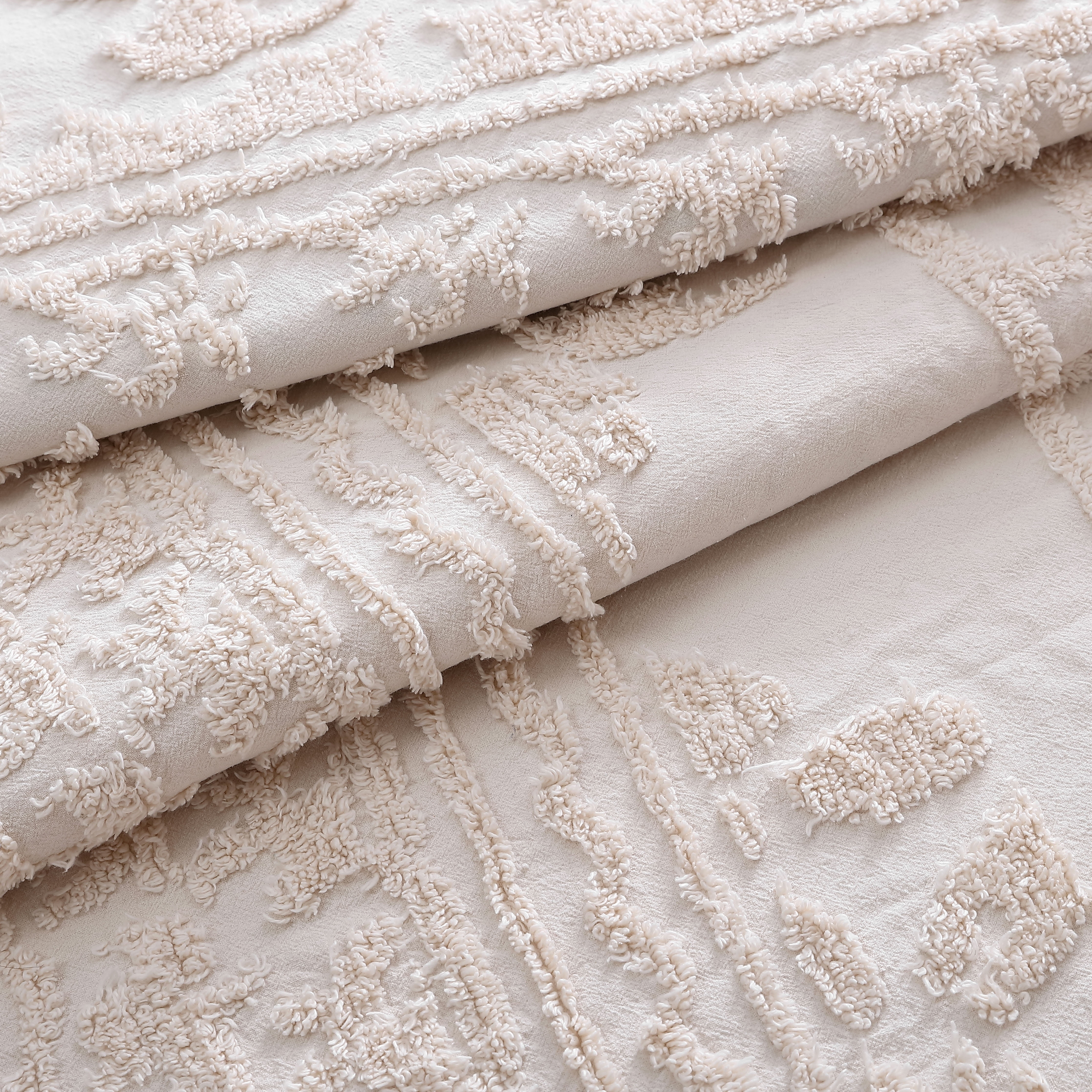 Beatrice Home Fashions Medallion Chenille King Sham Blush