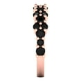 thumbnail image 4 of 0.98 ctw Wedding Band for Women - 18K Rose Gold Natural Onyx Stackable Eternity Ring, 4 of 6