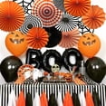 thumbnail image 3 of Decoration Paper Fans Party Hanging Paper Fans Set, Round Pattern Paper Garlands Decoration for Birthday Wedding Graduation Events Accessories, Set of 6, 3 of 7