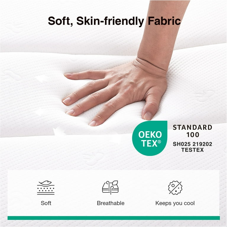 Novilla Snowfall 14 inch Full Size Mattress in a Box, Hybrid