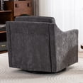 thumbnail image 2 of Large Swivel Chair, Upholstered Armchair, Modern Chair, Skin-friendly Gradient Color linen fabric, Comfortable to Sit. Suitable for Reception Living Room, 2 of 11