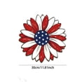 thumbnail image 3 of LNOGEUPG 4th of July Decorations Outdoor, 12 inch Red White and Blue Wood Flower Wall Art for Fourth of July Decor, Patriotic Decorations for Yard Garden Home Indoor Mantel, 3 of 7