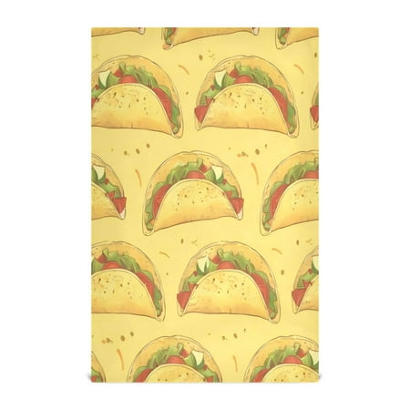 

Kitchen Towel 28x18 Inches x1，Plate Towel Decorative Towel Napkin Tea Towel Tea Towels For Kitchen Dish Cloths & Dish Towels Yellow Taco