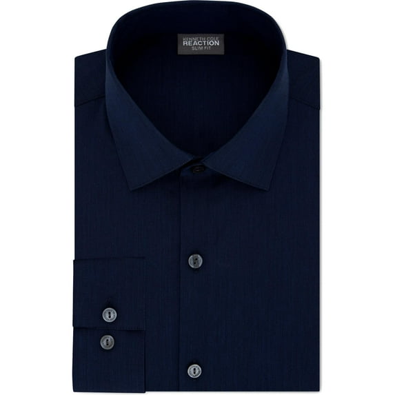 Kenneth Cole Reaction Mens The Flex Slim Fit Wrinkle Free Dress Shirt