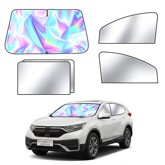 Amaopus 5 Pcs Sun Shade for Car Windshield, Foldable Universal Car Windshield, Upgrade Sunshade Enhanced UV Rays Reflective Sun Visor Shade Keeps Vehicle Cool