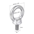 thumbnail image 2 of Uxcell Lifting Eye Bolt M Male Thread with Hex Screw Nut Gasket 0.39x 0.24 inch, 2 of 5