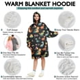 thumbnail image 5 of Wearable Oversized Blanket,Colorful Dinosaurs Eggs Pattern Wearable Blanket Hoodie for Adults,Cozy Hooded Blankets with Super Pockets,Super Warm Fuzzy Pullover for Women & Men, 5 of 6