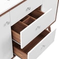 thumbnail image 3 of Modway Transmit 47" Modern Wood Single Sink Bathroom Vanity in Walnut/White, 3 of 11