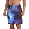 thumbnail image 2 of Salouo Red And Blue Fire Dragon Pattern Swim Trunks for Men,Men's Hawaiian Bathing Suit Swimsuits Quick Dry Swimming Board Shorts Beach Shorts with Pockets-Large, 2 of 6