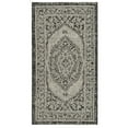 thumbnail image 2 of SAFAVIEH Courtyard Avi Traditional Indoor/Outdoor Area Rug, 4' x 5'7", Light Grey/Black, 2 of 10