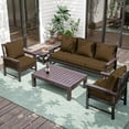 thumbnail image 7 of Kimunuk Outdoor Seat Cushion Set, 24" X 24" X 4" Water-Resistant & Fade-Resistant Patio Furniture Replacement Cushions with Handle and Straps for Sofa Chair, Chocolate, 7 of 7