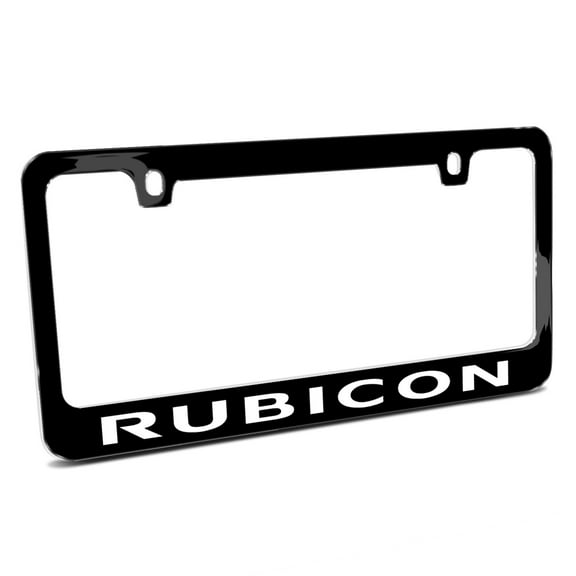 Jeep Rubicon UV-LED Printed American-Made Black Metal License Plate Frame