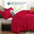 1000 TC 100 Egyptian Cotton Duvet set Zipper Closur Ultra Soft Durable