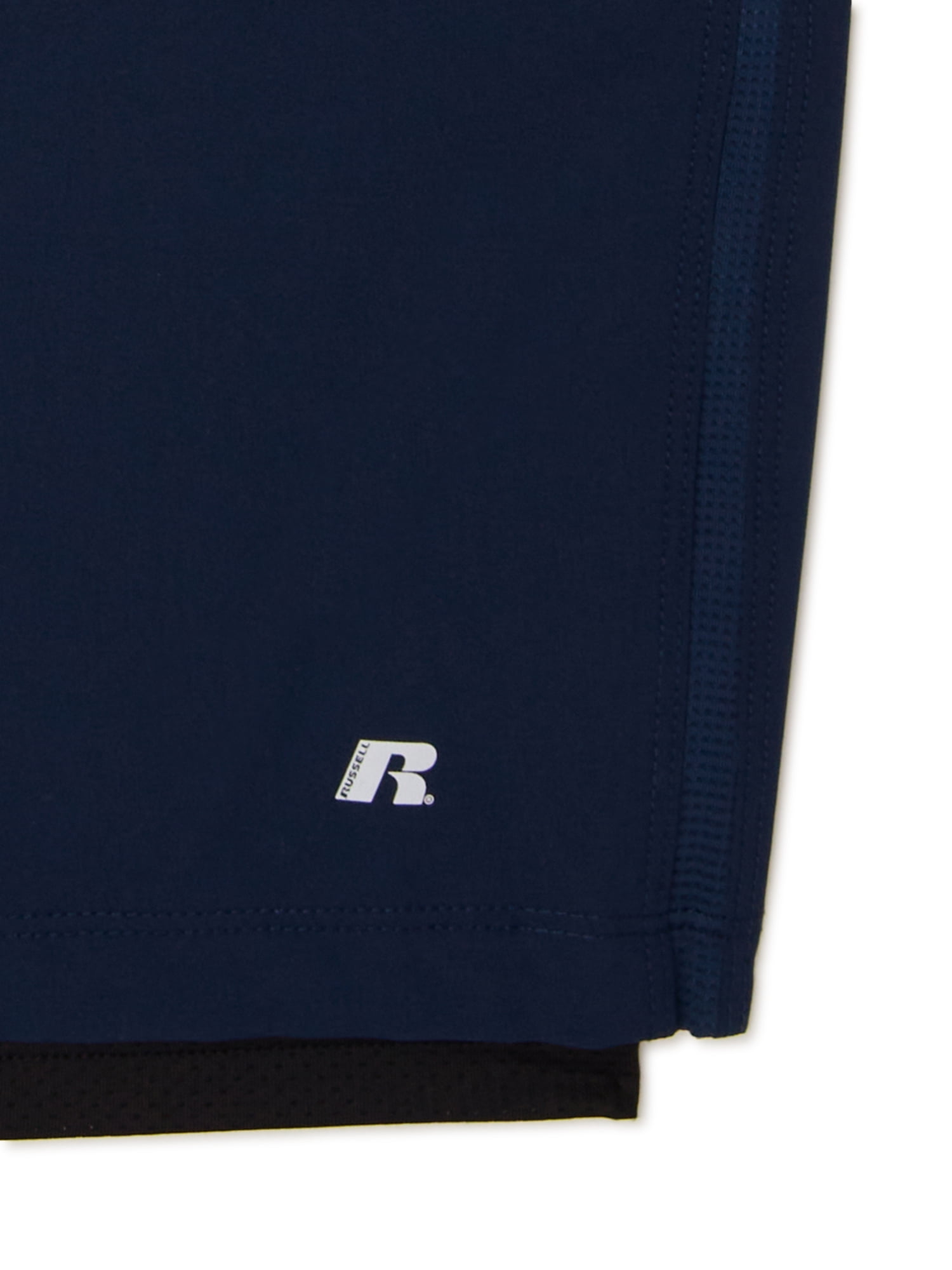 Russell Men's and Big Men's Active 2-in-1 Woven Shorts with Liner, up to size 5XL