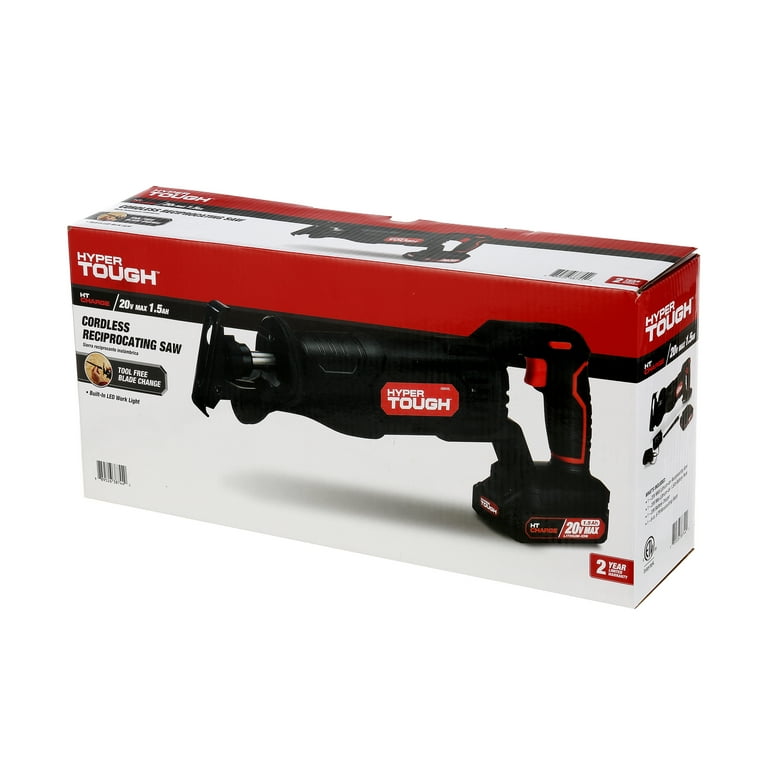 Hyper Tough 20V Max Lithium ion Cordless Reciprocating Saw