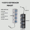 thumbnail image 3 of 4-Key Transparent PC Keycap Tester with Gateron Blue Switches, 7-Color Fast-Flash RGB LED Backlighting, Crisp Click Sound, High-Transparency Design, Press-Activated Illumination for Mechanical, 3 of 6