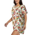 thumbnail image 5 of Sigee Pineapple Flower for Sleepwear Casual Pjs with Pockets Women's Pajamas Sets Shorts 2 Piece Short Sleeve Lounge Sets, 5 of 9