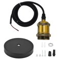 thumbnail image 1 of Retro Pendant Light Cord Kit Gold Hanging Plug In Lamp Socket Kit for DIY Light Fixtures, 1 of 4