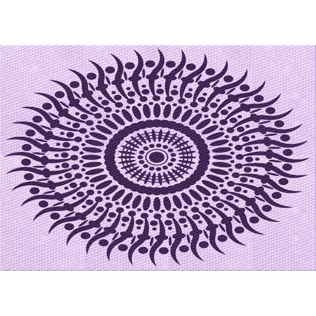 Ahgly Tapis Rectangulaire Lavable en Machine Intérieur Transitionnel Violet Raisin Vif, 2 Pieds x 3 Pieds