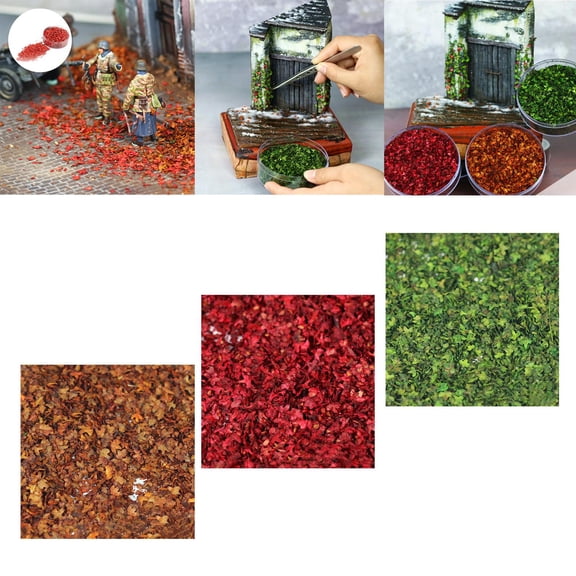 3 Boxes 120g Mini Miniature Leaf Model Railway Architecture Micro Landscape Building Materials Table Diorama Scenery Decor