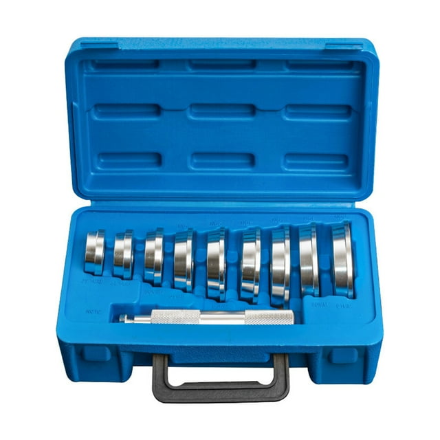 Kit de Presse à Roulement, 10 Pcs Course et Joint en Alliage d'Aluminium avec Adaptateurs de Roulement, Kit de Roulement pour Installer les Roulements