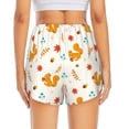 thumbnail image 2 of Lsque Squirrel Maple Leaves And Nuts Printed Women's Running Shorts with Liner Pockets,Elastic Quick Dry Workout Athletic Gym Yoga Shorts,Womens High Waist Shorts-Medium, 2 of 9