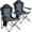 Black, variant on EVER ADVANCED Oversized Camping Chair with High Back Padded Folding Portable Lawn Chairs Lightweight Sturdy Steel for Adults Foldable Outdoor Chair , Black