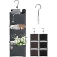 thumbnail image 1 of Wymulot 3 Tier Wall Mounted Magazine Rack, Magazine Basket with Hooks, Boho Storage Holder Books Basket for Newspaper, Remote Controls, Keys, Decorative Hanging Basket for Living Room, Bedroom (Gray), 1 of 7