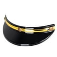 thumbnail image 1 of S SERENABLE Helmet Visor Peak 3 Snaps Helmet Visor Protector for Half Helmets Parts Black Gold, 1 of 9