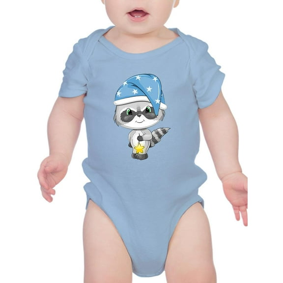 Pajama Raccoon. Bodysuit Infant -Image by Shutterstock, 24 Months