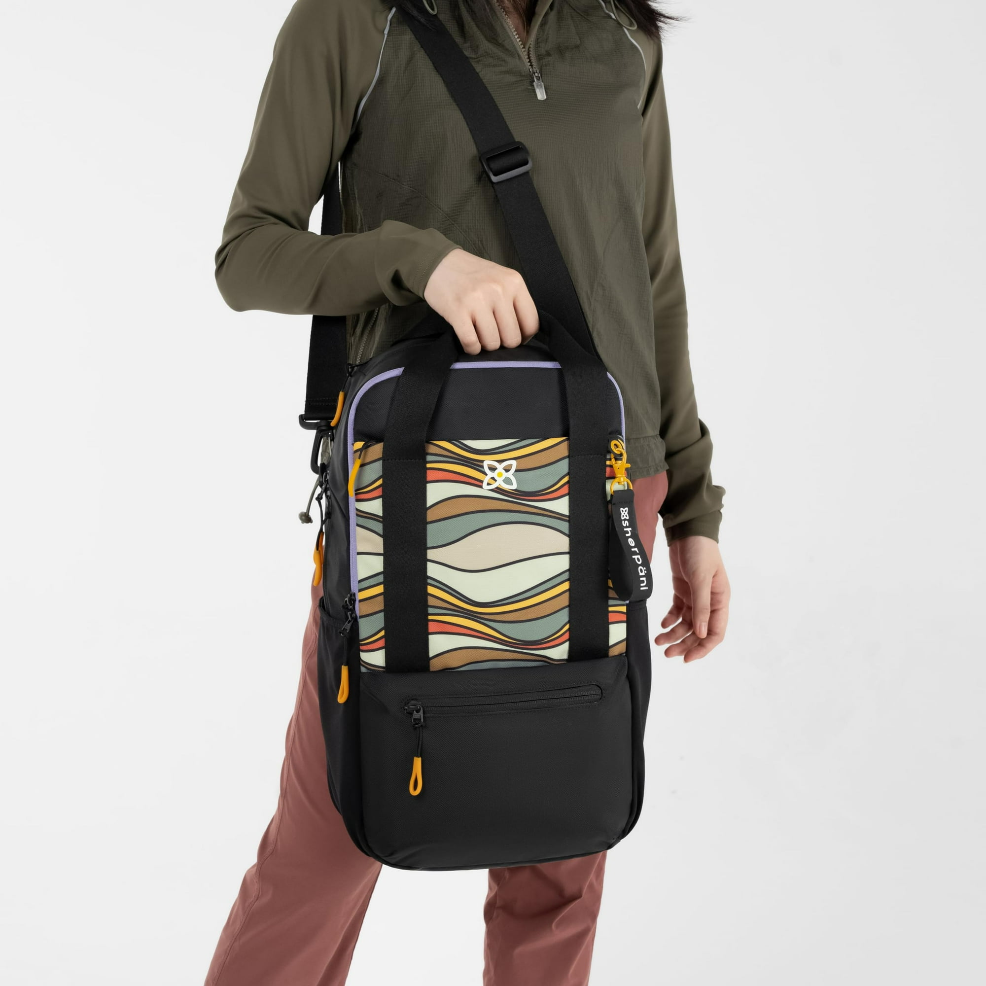Sherpani Camden New Convertible Backpack Tote Travel Backpack Purse Laptop Backpack Recycled Nylon Backpack Crossbody Bags for Women Fits 15 Inch Laptop Ventura 73 Walmart