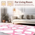 thumbnail image 2 of ODIKA 6'x6' Machine Washable Non-Slip Area Rug, Abstract Mosaic Composition with Tonal Variations High Traffic Rug, Pink, 393263, 2 of 7