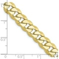 thumbnail image 4 of Avariah Diamonds Solid 10k Yellow Gold 8.5mm Flat Beveled Curb Chain - 26", 4 of 8