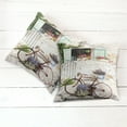thumbnail image 2 of Ambesonne Rustic Throw Pillow Cover 2 Pack, Bike Flower Countryside, 24", Multicolor, 2 of 6