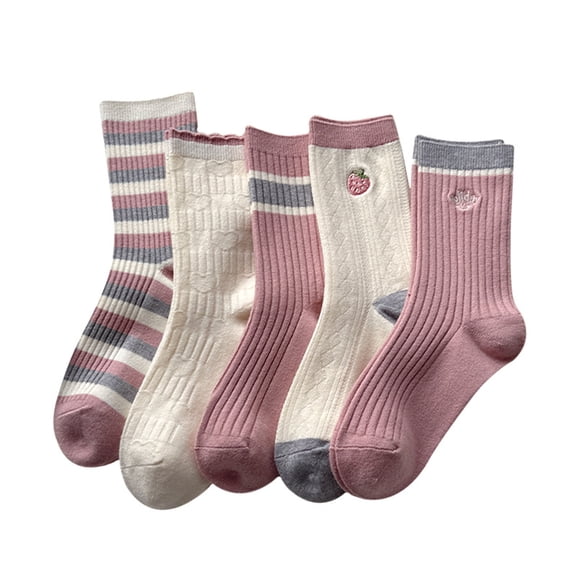 5 Pairs Ultra Soft Long Scrunch Socks for Women, Breathable Slouch Boot Socks