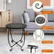 thumbnail image 3 of Mesa auxiliar para patio Fashion&Cool, redonda, 14 pulgadas, metal negro, 3 of 8