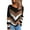 Brown, variant on Kilaqueen Sweaters for Women Fashion Print Long Sleeve Crew Neck Knit Pullover Tops Casual Trendy Comfy Sweater