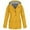 Yellow, variant on Women Casaul Solid Jackets Outdoor Plus Size Drawstring Zipper Hooded Raincoat Windproof Tops Coat With Pocket